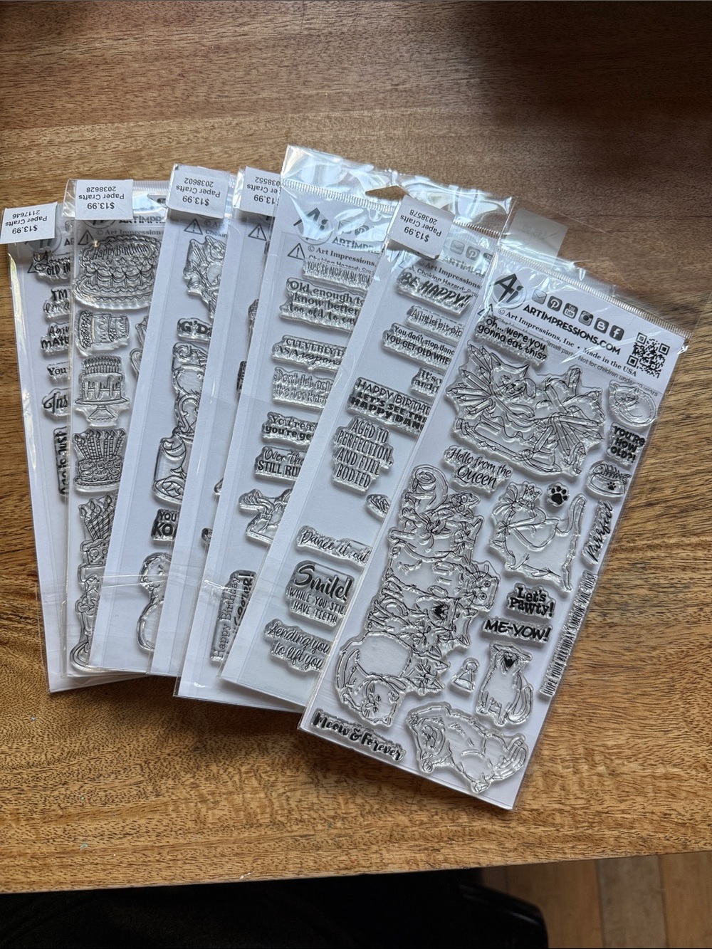 Lot of 7 Art Impressions Clear Stamps Bonnie Krebs NEW